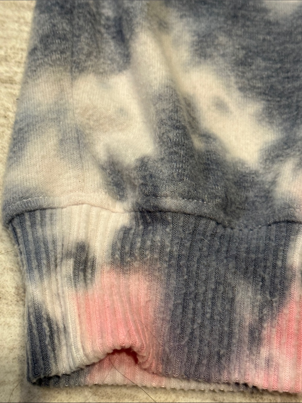 Women’s joggers - Tie-Dye Fleece Jogger Pants - Pink & Gray size medium - Picture 10 of 10